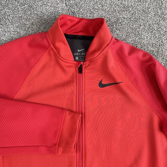 Nike Dri-Fit Therma Sphere Mens Jacket Full Zip Training Red Size Large - Picture 2 of 13